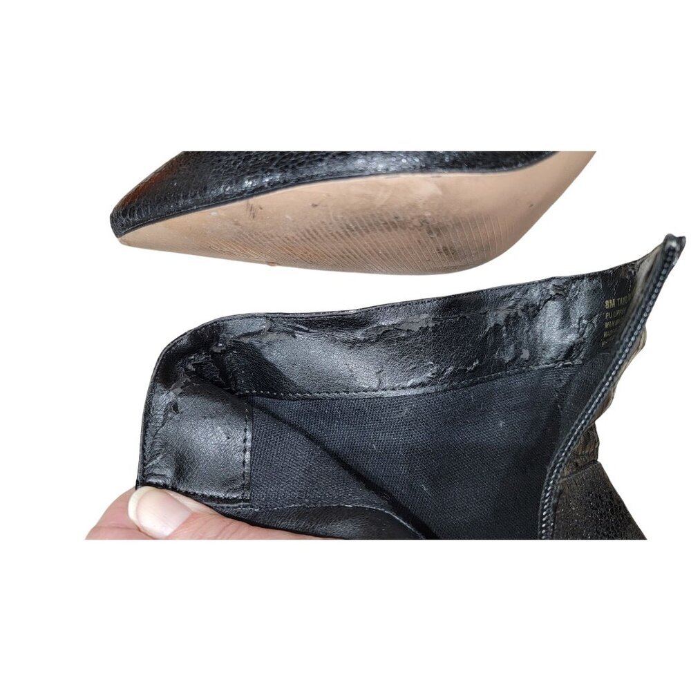 XOXO Womens Taylor Black Snake Print Ankle Boots - Women's 8 - Picture 8 of 10